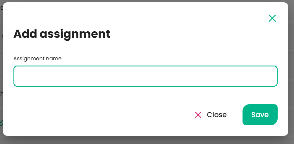Create assignments and add materials