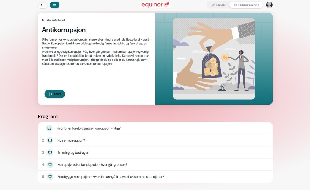 Equinor Branding - Eksempel Illustrasjon
