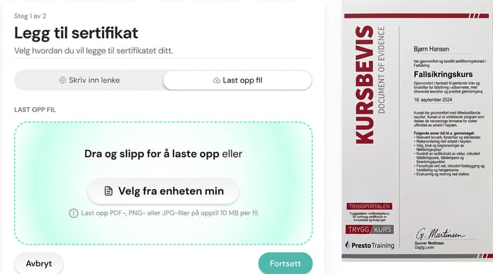 Legg til sertifikat - Illustrasjon 2