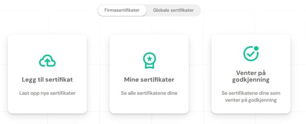 Mine sertifikater Norsk